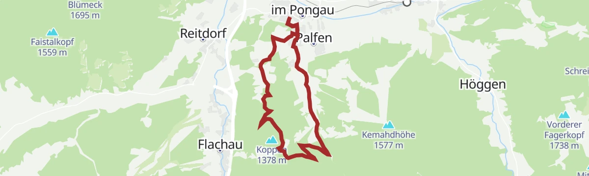 Route map: Sattelbauer-Runde Altenmarkt (SW24)